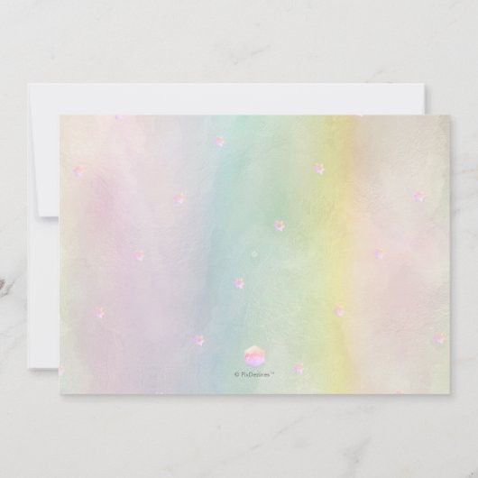 PixDezines Glitzer Cotton Candy Bat Mitzvah Einladung (Rückseite)