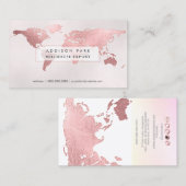 PixDezines - Global/Imitats Rose Goldwortkarte Visitenkarte (Vorne/Hinten)