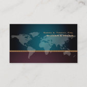 PixDezines Going Global, Weltkarte Visitenkarte (Vorderseite)