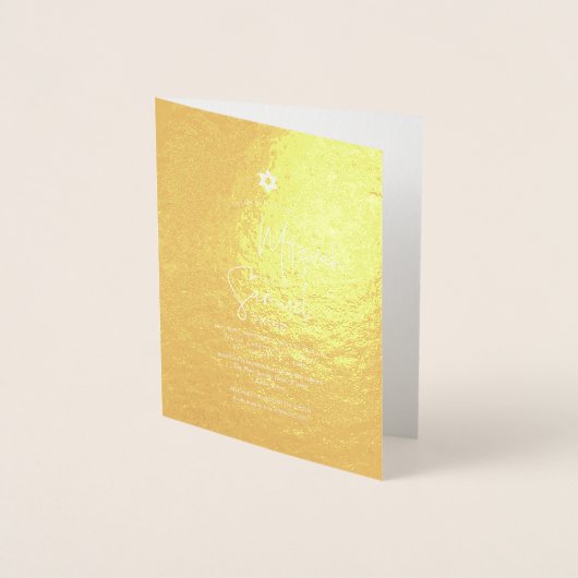 PixDezines Gold Bar Mitzvah+Moderner Schriftart Folienkarte (Vorderseite)