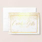 PixDezines Gold Confetti/Karten+Geschenke Tafelzei Folienkarte (Vorderseite mit Umschlag)