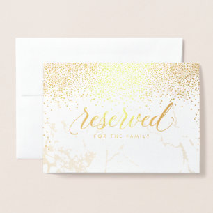 PixDezines Gold Confetti/Reservierte Tafelzeichen Folienkarte
