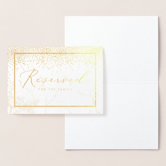 PixDezines Gold Confetti/Reservierte Tafelzeichen Folienkarte (Anzeige)