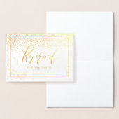 PixDezines Gold Confetti/Reservierte Tafelzeichen Folienkarte (Anzeige)