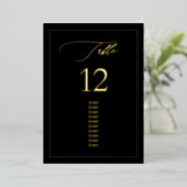 PixDezines Gold Foil Luxe Calligraphy Tischnummer (Stehend vorne)