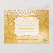 PixDezines Gold/Imitat Folie/Fotos Save the Date Ankündigungspostkarte (Rückseite)