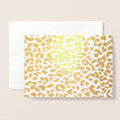 PixDezines Gold Leopard Spots Vielen Dank Folienkarte (Vorderseite mit Umschlag)