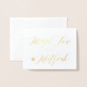 PixDezines Gold Mazel Tov Calligrafy Folienkarte (Vorderseite mit Umschlag)