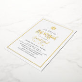 PixDezines Gold Modernes Script Bat Mitzvah Folieneinladung (Gedreht)