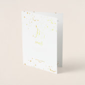 PixDezines Gold Pinselschrift Seine Vows Foil Card Folienkarte (Vorderseite)