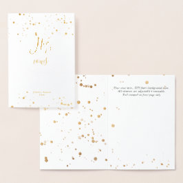 PixDezines Gold Pinselschrift Seine Vows Foil Card Folienkarte