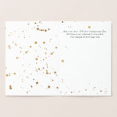 PixDezines Gold Pinselstriche Drehbuch Ihre Vows F Folienkarte (Innenseite)