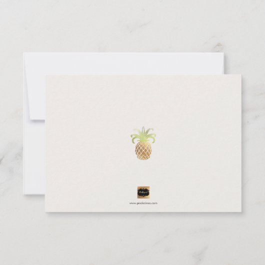 PixDezines Golden Pineaple/rett unser Datum Save The Date (Rückseite)