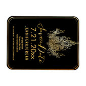 PixDezines goldener Kronleuchter/rett-Datum/DIY-Sc Magnet (Horizontal)