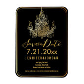 PixDezines goldener Kronleuchter/rett-Datum/DIY-Sc Magnet (Vertikal)