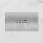 PixDezines goldfarbener Ton aus gebürstetem Stahl/ Visitenkarte (Rückseite)