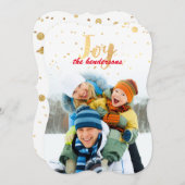 PixDezines Goldflocken/Imitate Folie Konfetti/Urla Feiertagskarte (Vorne/Hinten)