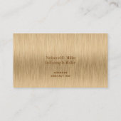 PixDezines Goldton gebürsteter Stahl/DY-Schriftart Visitenkarte (Rückseite)