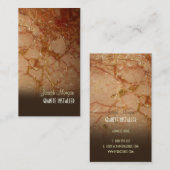 PixDezines Granite, Steinarbeiter Visitenkarten Visitenkarte (Vorne/Hinten)