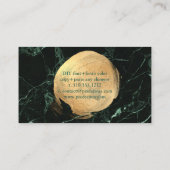PixDezines GREEN MARBLE+IMITATS GOLD SPOTS Visitenkarte (Rückseite)