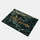 PixDezines GREEN MARBLE IMITATS GOLD VEINS, WILLKO Fußmatte (Schrägansicht)