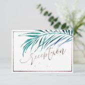 PixDezines Greenery Palm Fronds EMPFANG RSVP Karte (Stehend Vorderseite)