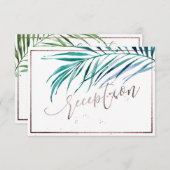 PixDezines Greenery Palm Fronds EMPFANG RSVP Karte (Vorne/Hinten)