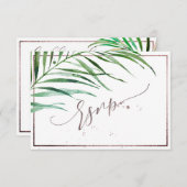 PixDezines Greenery Palm Fronds UAWG RSVP Karte (Vorne/Hinten)