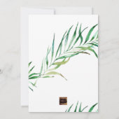 PixDezines Greenery Palms+Honeycomb Einladung (Rückseite)