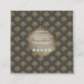 PixDezines GREENERY, SAGE+PINE Quadratische Visitenkarte (Rückseite)