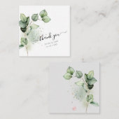 PixDezines Greenery Watercolor Eukalyptus Branch Mitteilungskarte (Vorne/Hinten)