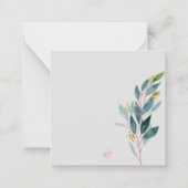 PixDezines Greenery Watercolor Eukalyptus Branch Mitteilungskarte (Rückseite)
