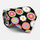 PixDezines groovy daisies/diy background color Krawatte (Gerollt)
