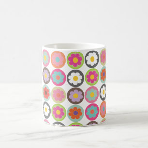 PixDezines groovy Gänseblümchen/DIY-Hintergrundfar Kaffeetasse