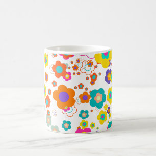 PixDezines groovy Gänseblümchen/Diy-Hintergrundfar Kaffeetasse