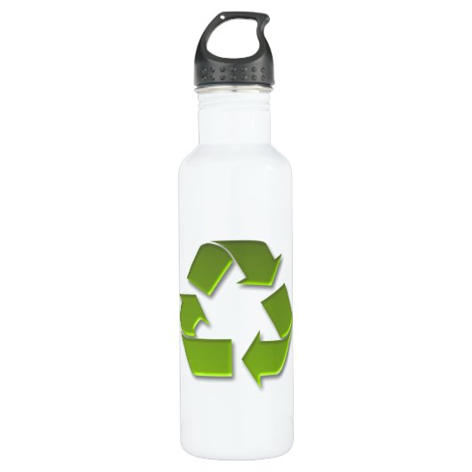 PixDezines-grün-recycle Trinkflasche (Vorderseite)