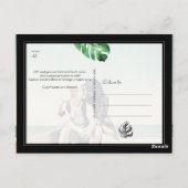 PixDezines Grüne, Save the Date Postkarte (Rückseite)