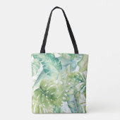 PixDezines Grüne, Tropical Monstera Tasche (Rückseite)