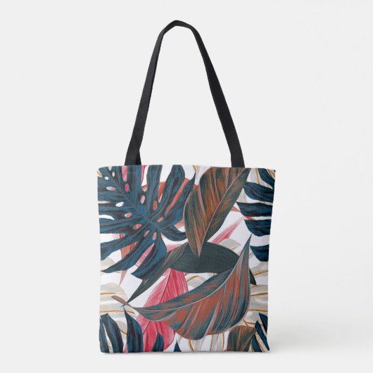 PixDezines Grüne, Tropical Monstera Tasche (Rückseite)