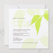 PixDezines grünes Blattwerk/Tagesfarbe Einladung (Rückseite)