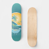 PixDezines Grunge Aloha, für die Freude an der Arb Skateboard (Vorderseite)