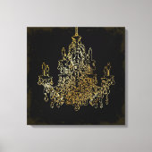 PixDezines Grunge DIY Bckgrnd/Crystal Chandelier Leinwanddruck (Vorderseite)