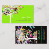 PixDezines Grunge Tree/DIY Hintergrundfarbe Visitenkarte (Vorne/Hinten)