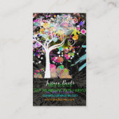 PixDezines Grunge Tree Trimmer in Indien Visitenkarte (Rückseite)