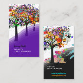 PixDezines Grunge Tree Trimmer in Indien Visitenkarte (Vorne/Hinten)