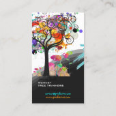 PixDezines Grunge Tree Trimmer in Indien Visitenkarte (Rückseite)