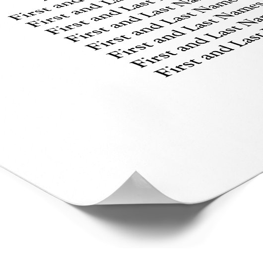 PixDezines Grünkalligraphie, Seating Chart Poster (Ecke)