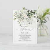 PixDezines Gum Eukalyptus-Brautparty Einladung (Stehend Vorderseite)