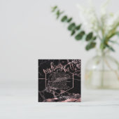 PixDezines, gut/Marmor/Schwarz+Rose Gold Begleitkarte (Stehend Vorderseite)