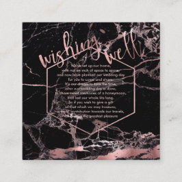 PixDezines, gut/Marmor/Schwarz+Rose Gold Begleitkarte